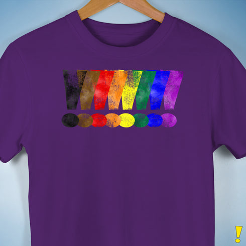 Distressed Philly LGBTQ Pride Whee! Exclamation Points Premium Unisex - Purple